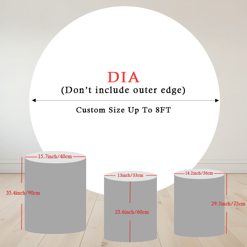 Circle Backdrop Cover Kit Woodland Animals Forest Cartoon Backdrop MRR10-217