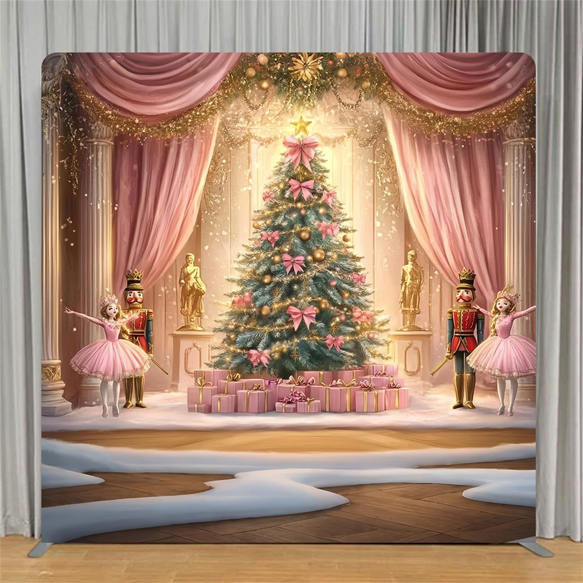 Square Shape Tension Fabric Display Arch Nutcracker Ballet Stage Christmas Backdrops TS-TWW58-74