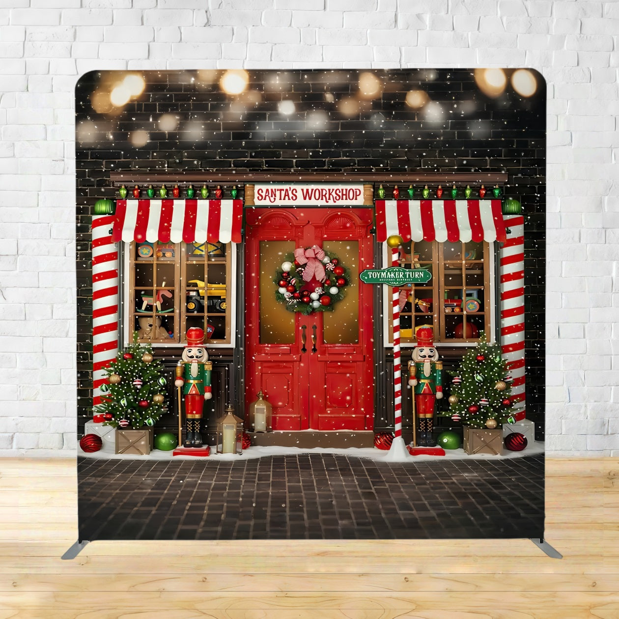 Tension Fabric Backdrop Santa Workshop Nutcracker Christmas Backdrops TSM6-93
