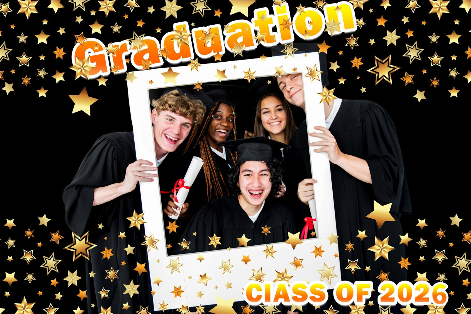 Graduation Backdrop Stars Graduation Photo Backdrop Star Celebration Personalized Party Graduati