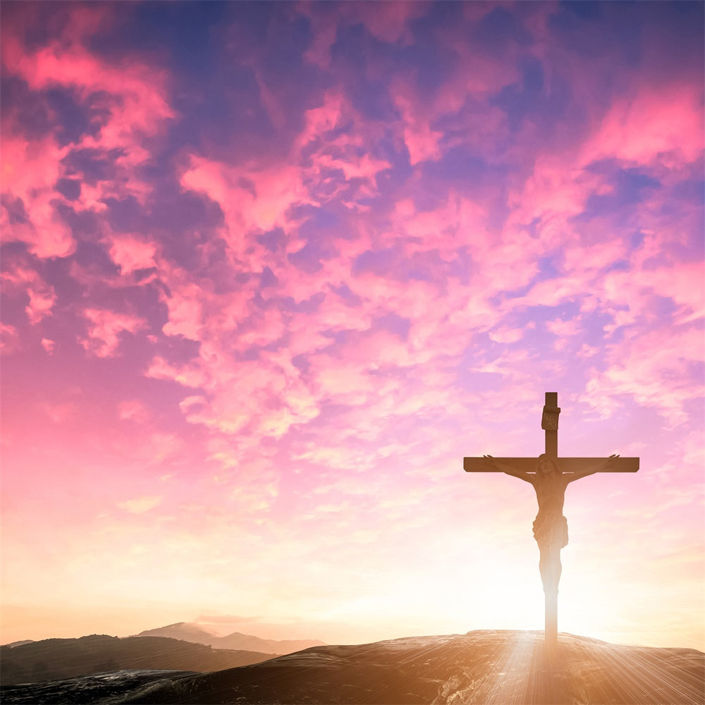 Easter Picture Ideas Sunrise Resurrection Cross Backdrop TWW3-4