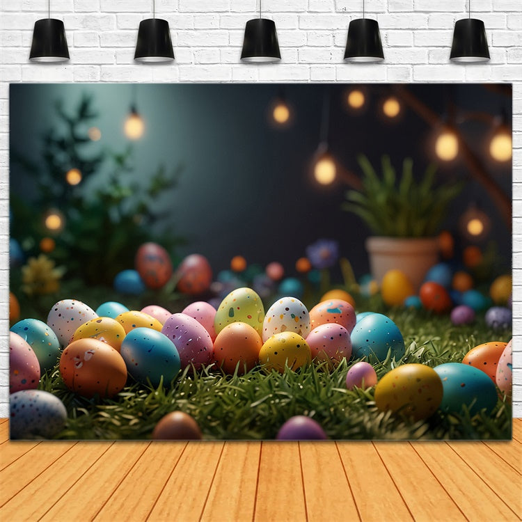 Easter Egg Backdrop Magical Easter Night Glow Backdrop TWW3-42