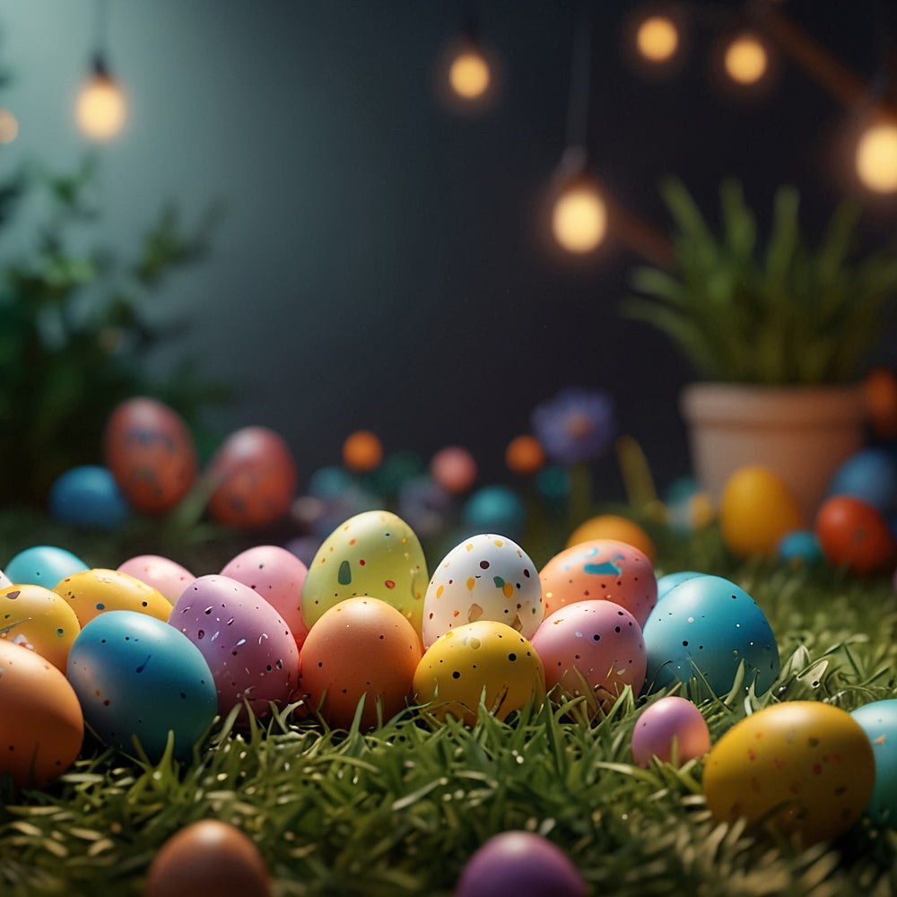 Easter Egg Backdrop Magical Easter Night Glow Backdrop TWW3-42