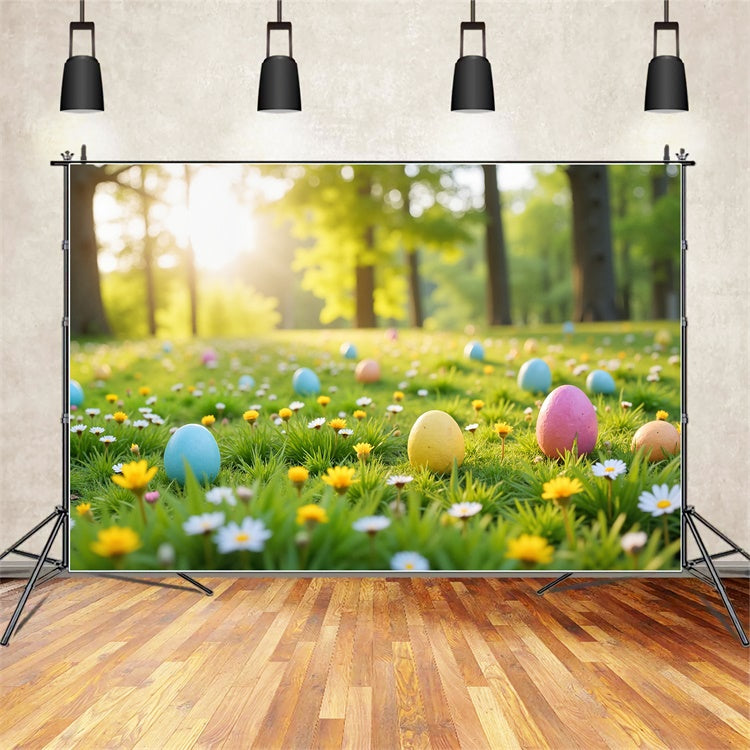 Photography Easter Backdrop Whimsical Woodland Egg Backdrop TWW3-44