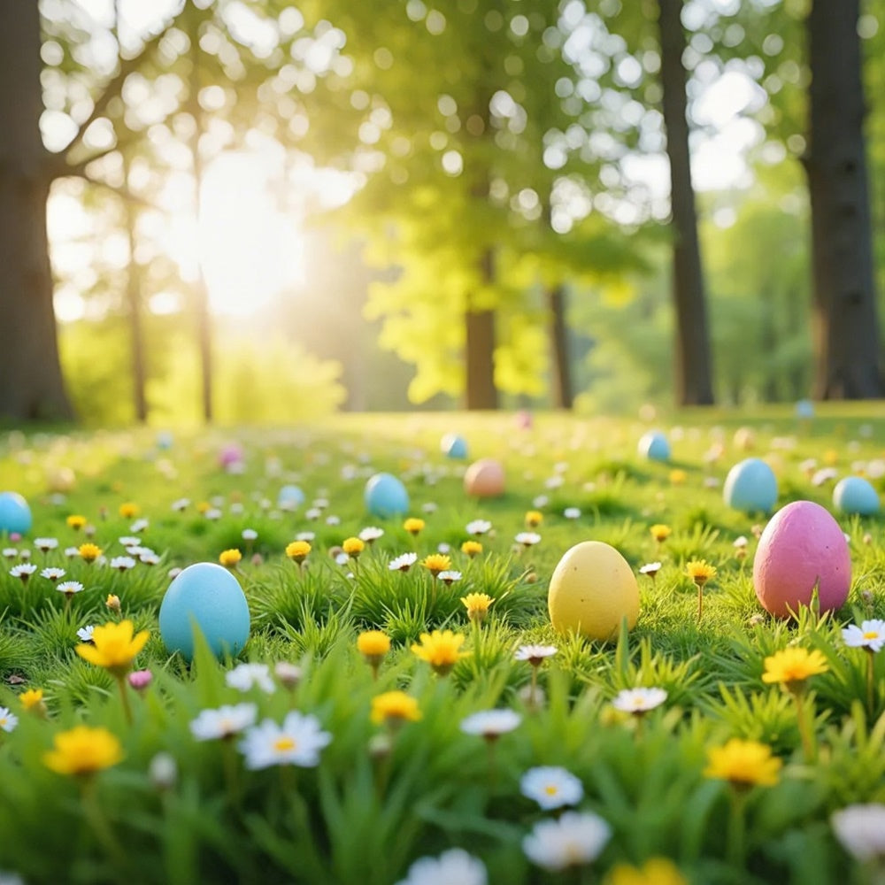 Photography Easter Backdrop Whimsical Woodland Egg Backdrop TWW3-44