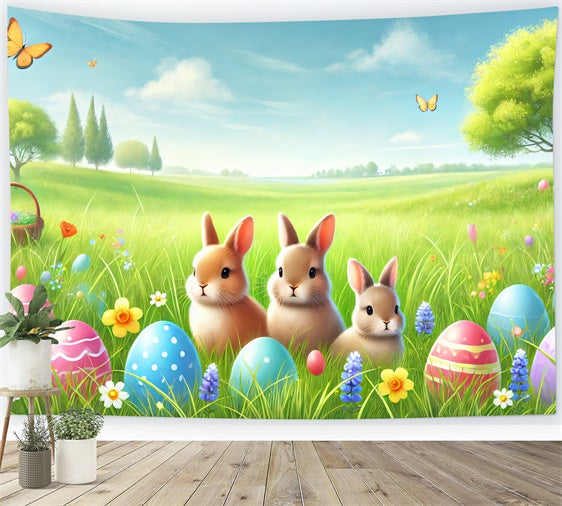 Photography Easter Backdrop Delightful Bunny Meadow Backdrop TWW3-47
