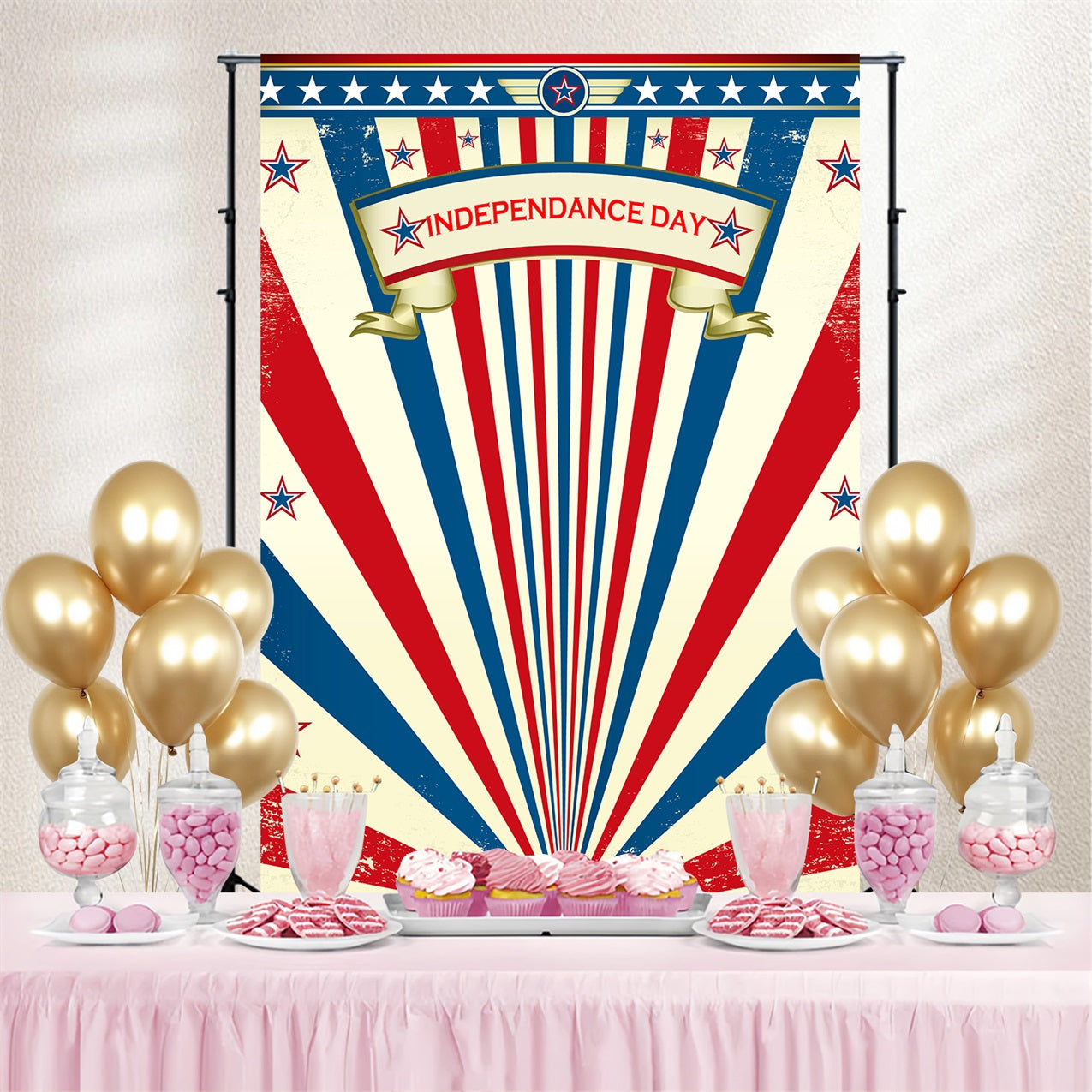 4th of July Backdrop American Flag Celebration Backdrop TWW4-3