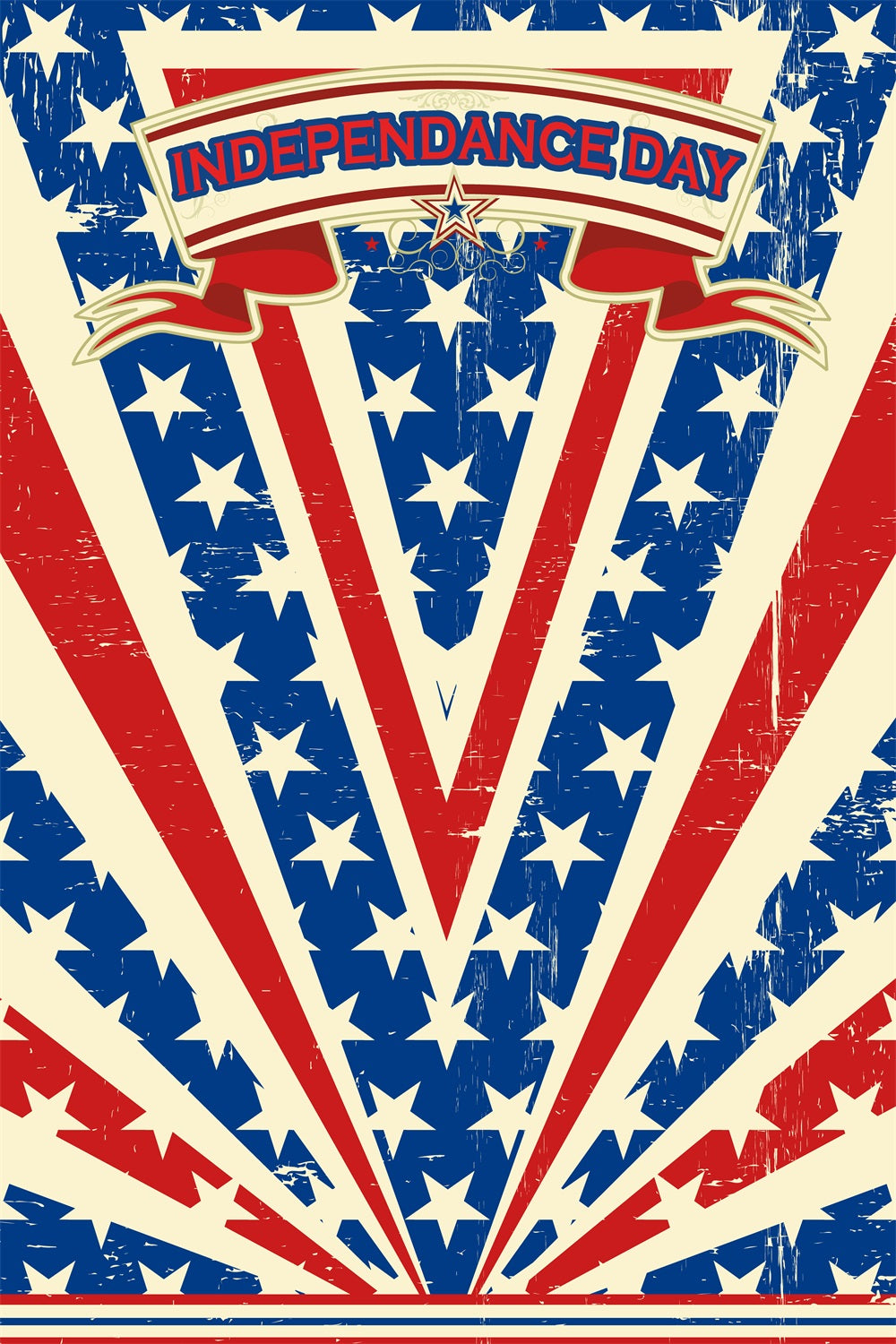 4th of July Photo Backdrop Americana Style Starburst Backdrop TWW4-4