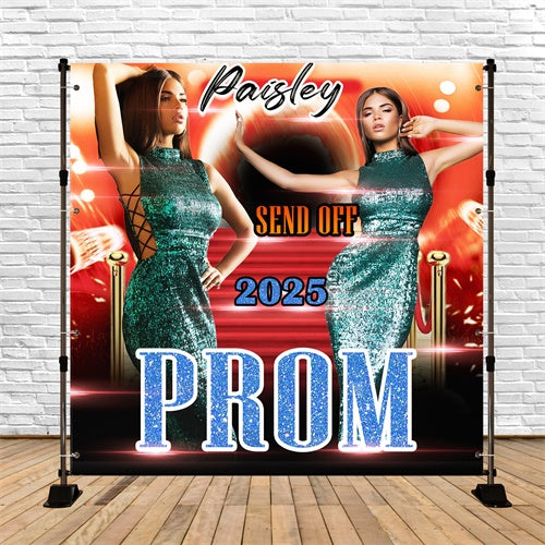 2025 Graduation Backdrop Red Carpet Personalized Party Graduation Backdrop TWW5-34