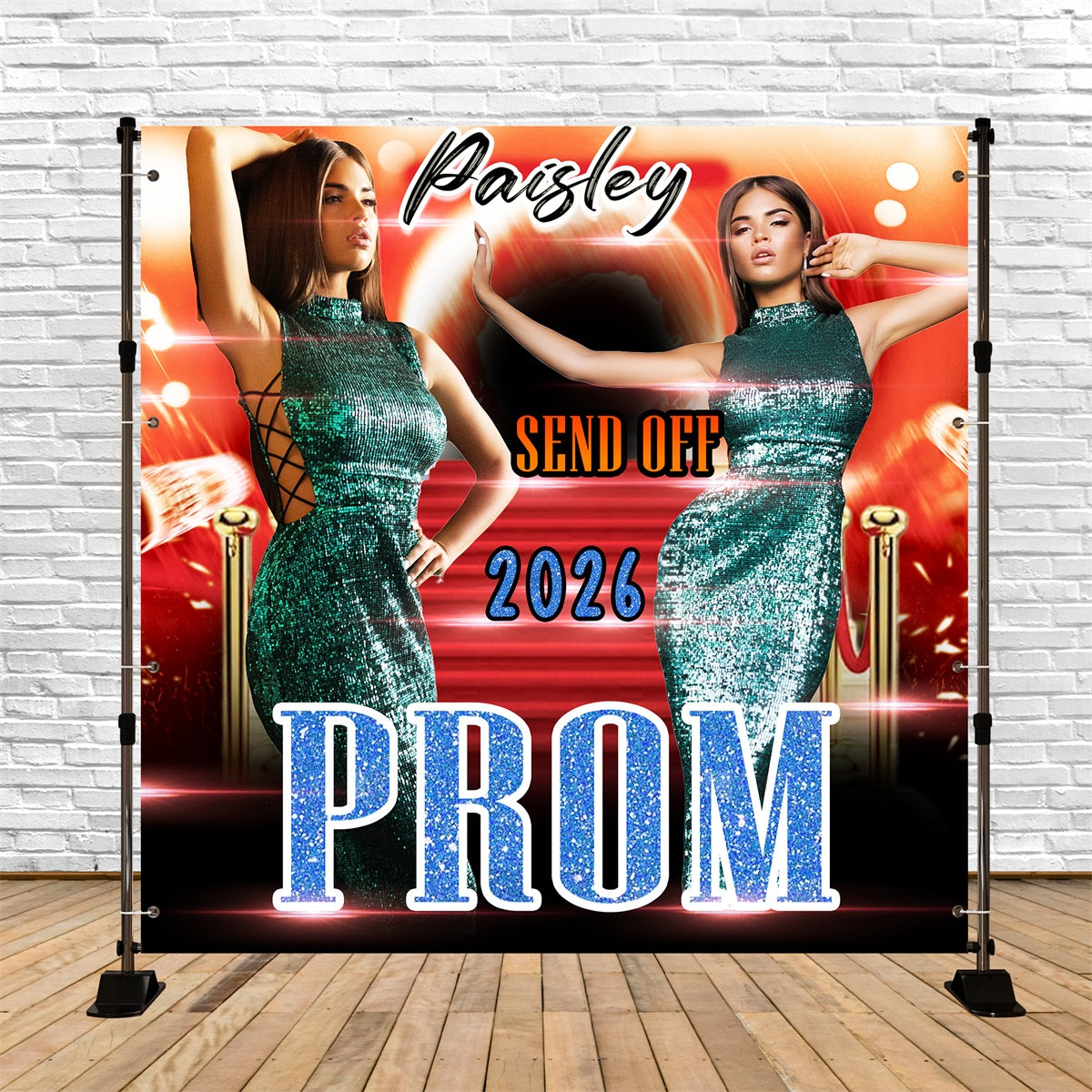2026 Graduation Backdrop Red Carpet Personalized Party Graduation Backdrop TWW5-34