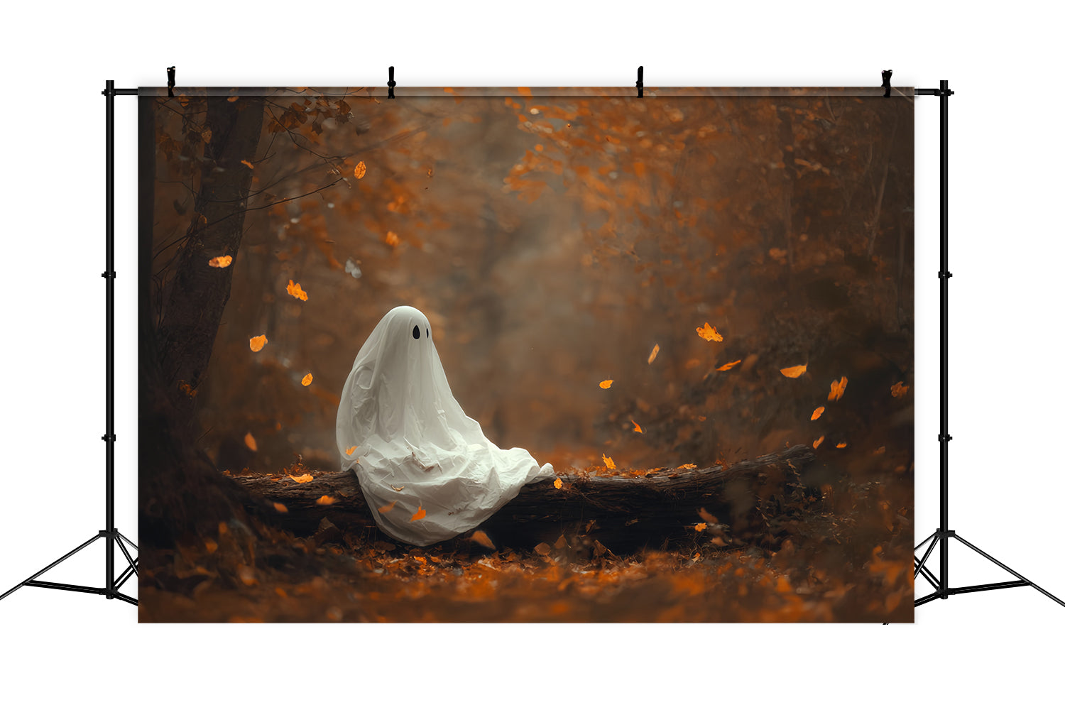 Halloween Ghost Backdrop Autumn Forest Lonely Ghost Spooky Halloween Backdrop TWW510-48