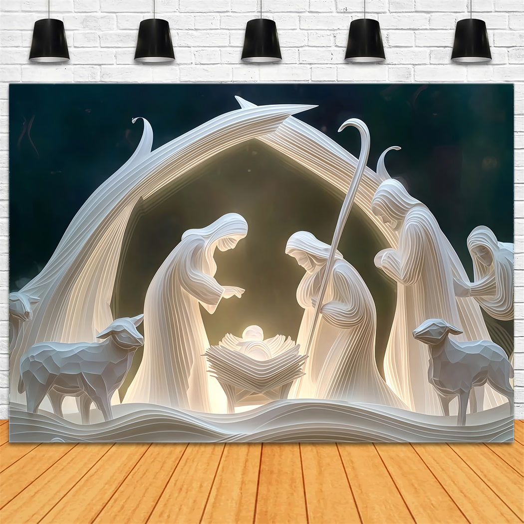 Nativity Backdrop Paper Sculpture Holy Nativity Christmas Backdrop TWW510-86