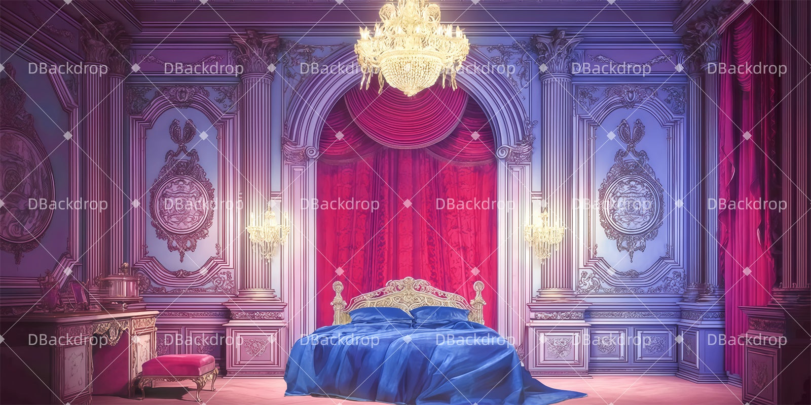 Performance Backdrops Princess's Bedroom Stage Backdrop TWW510-T52