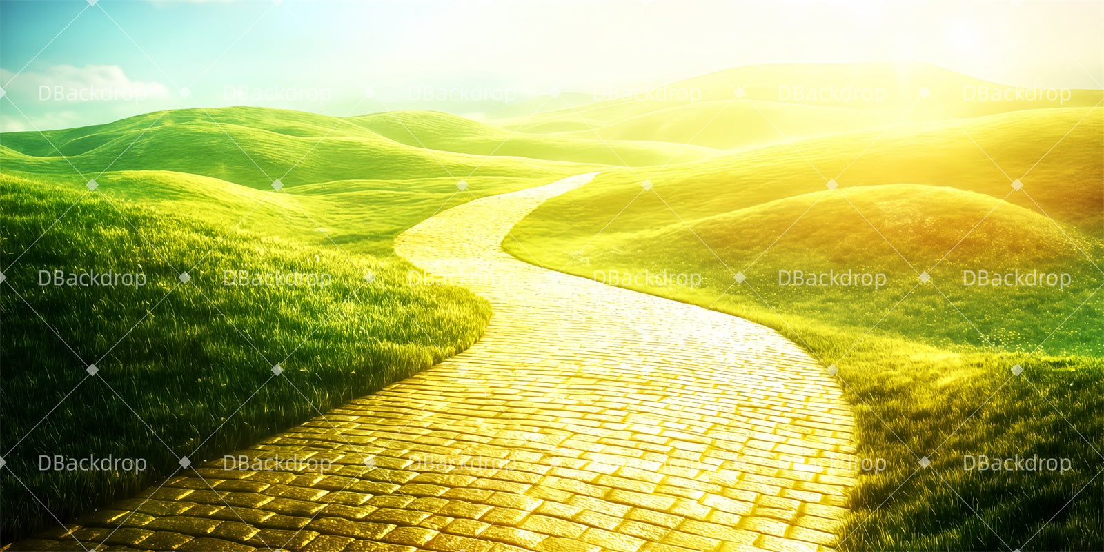 Theater Backdrop Yellow Brick Road Stage Scenery Backdrops TWW511-T132