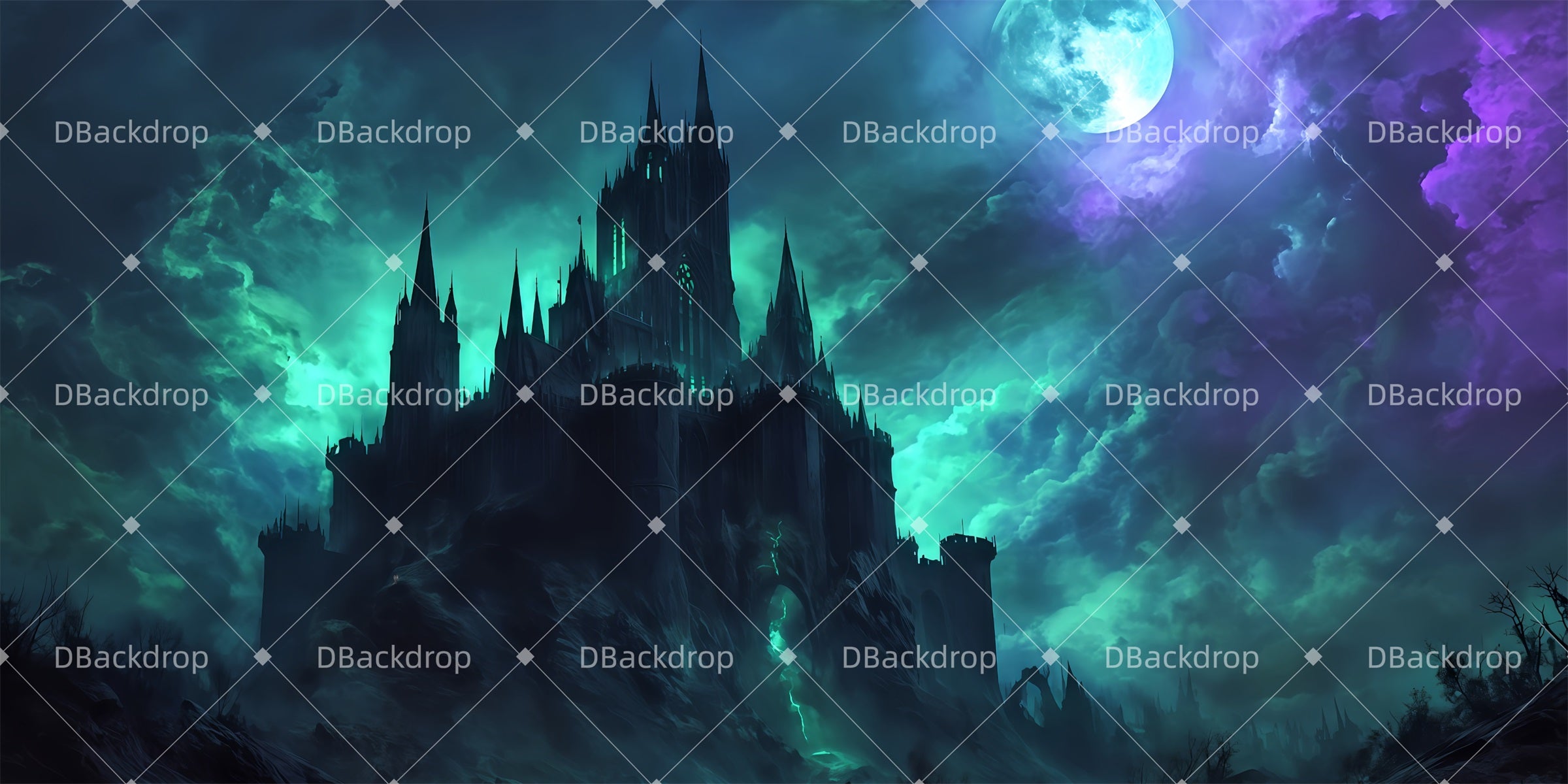 Theater Backdrops Wicked Witch's Castle Stage Backdrop TWW511-T133