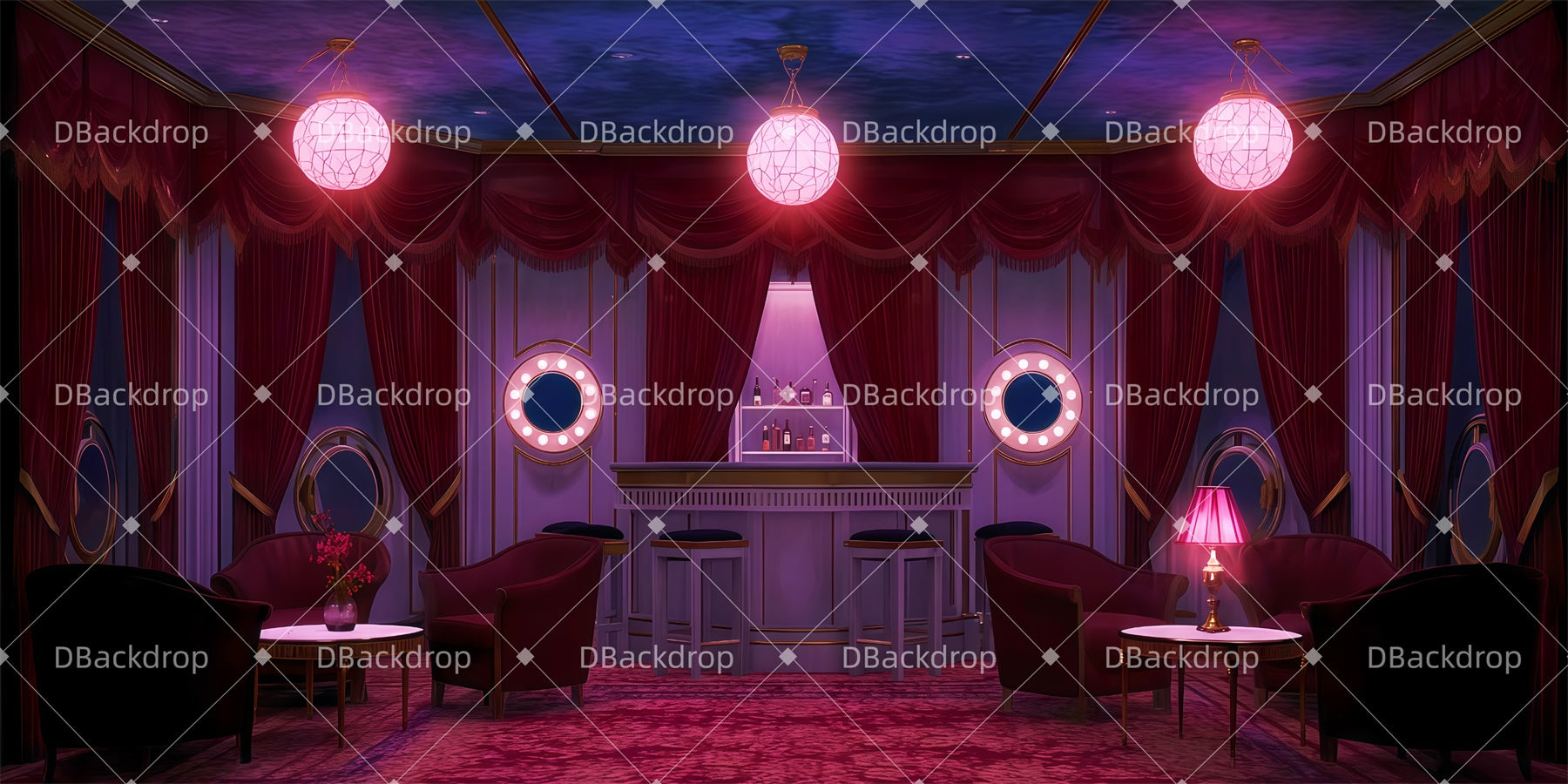 Theater Backdrop Cabin Bar Professional Stage Backdrops TWW511-T30