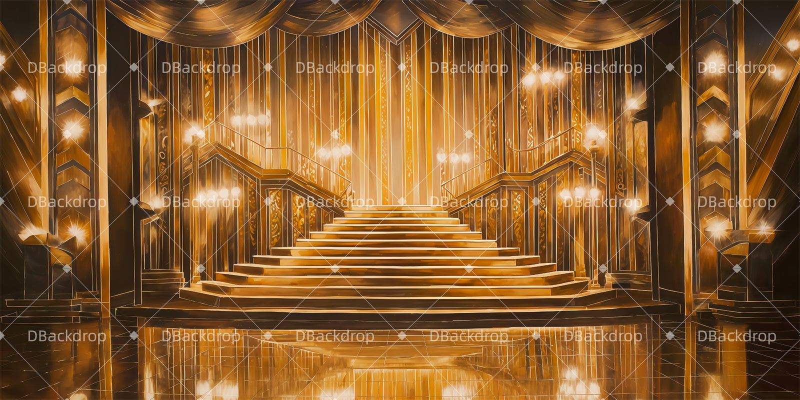 Dance Recital Backdrop Dames Number Professional Stage Backdrops TWW511-T4