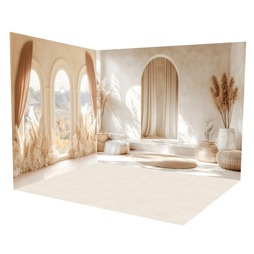 Bohemian Backdrops Serene Arch Light View Backdrop Room Set TWW57-102