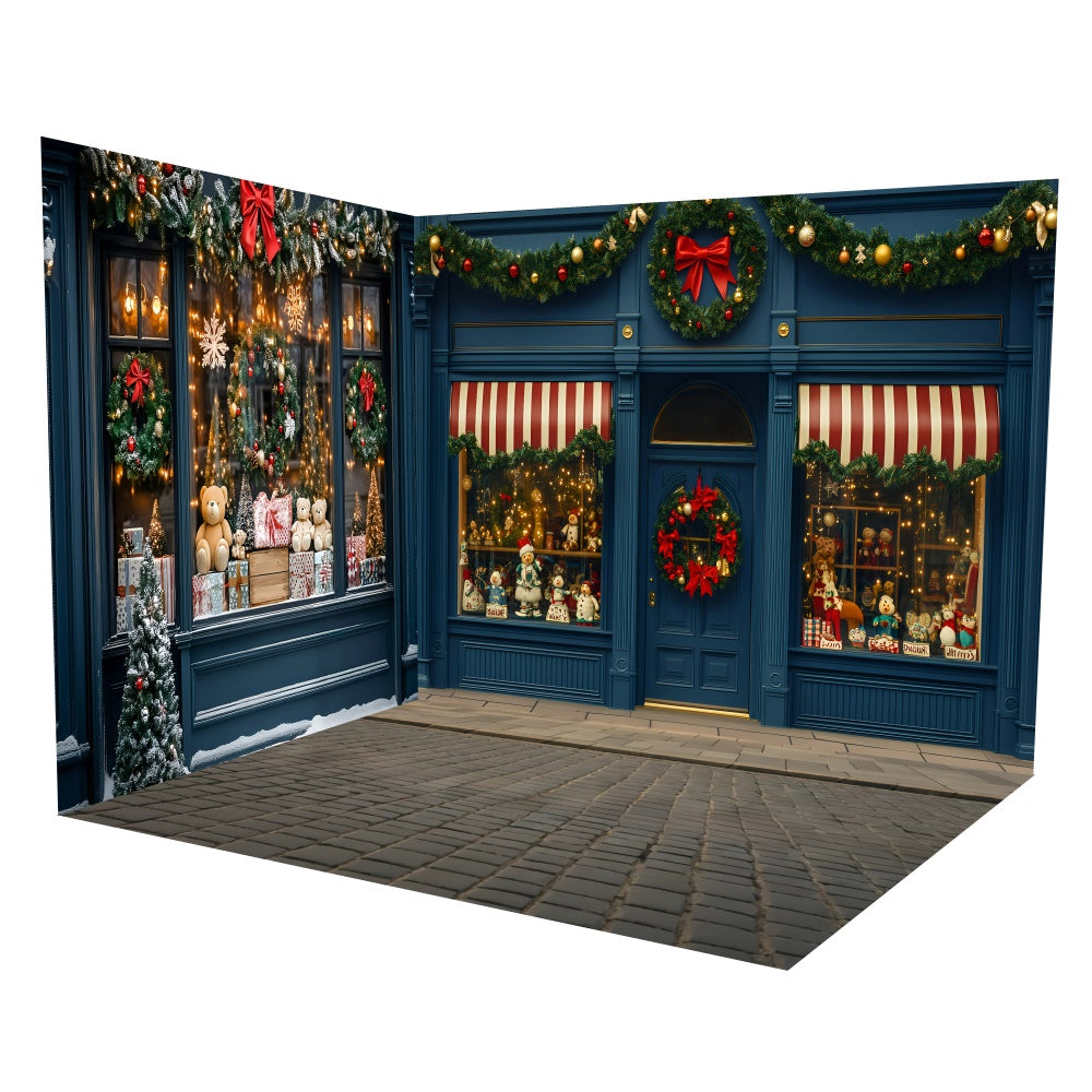 Christmas Backdrop Ideas Holiday Gift Window Backdrop Room Set TWW57-45