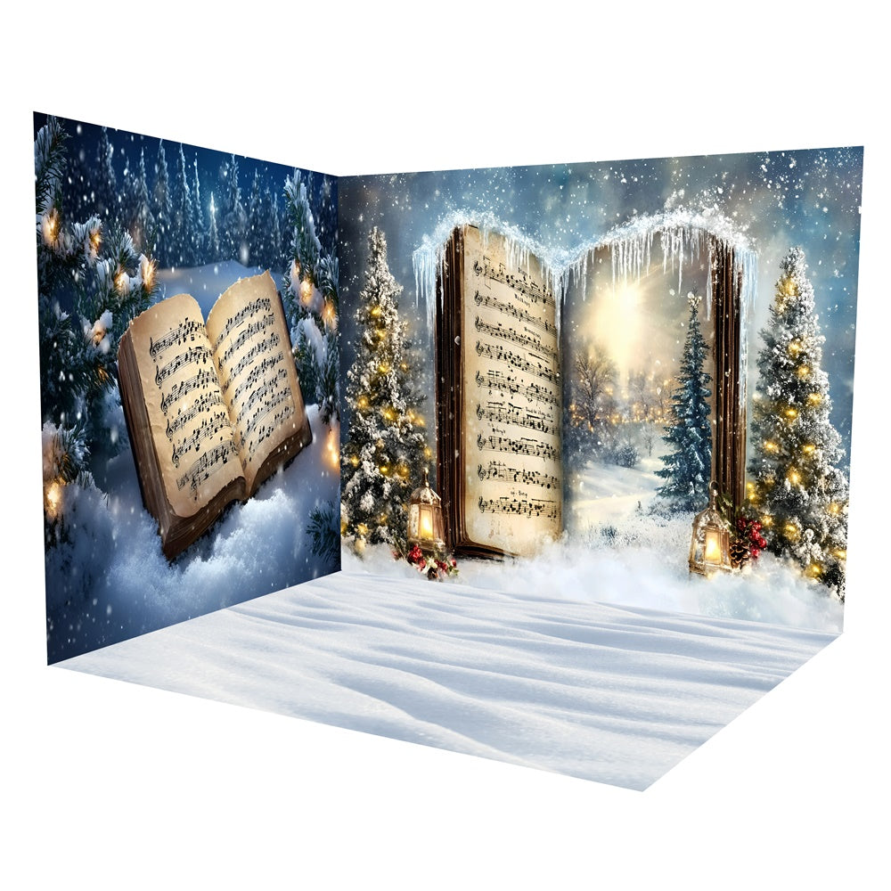 Christmas Backdrop Magical Carol Book Backdrop Room Set TWW57-47