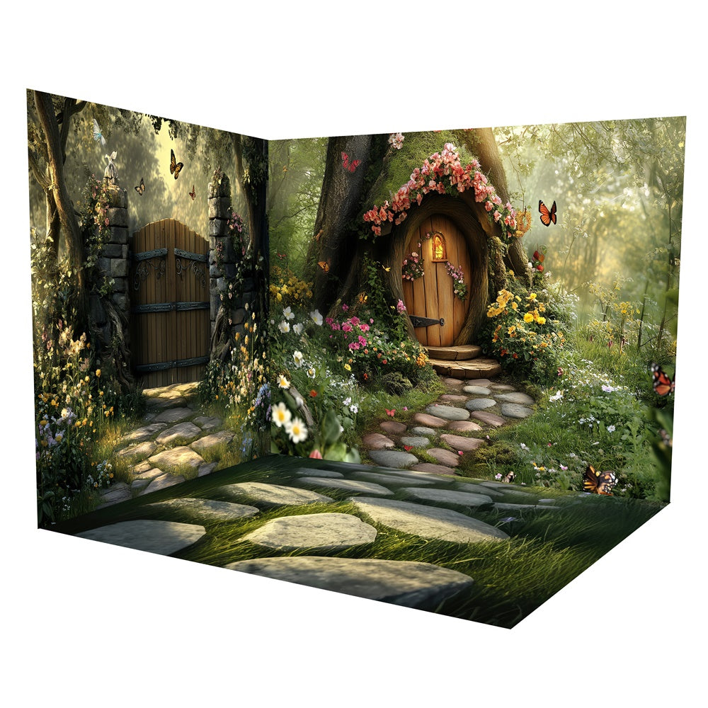 Entry Backdrop Forest Backdrop Magical Tree House Entry Backdrop Room Set TWW57-84