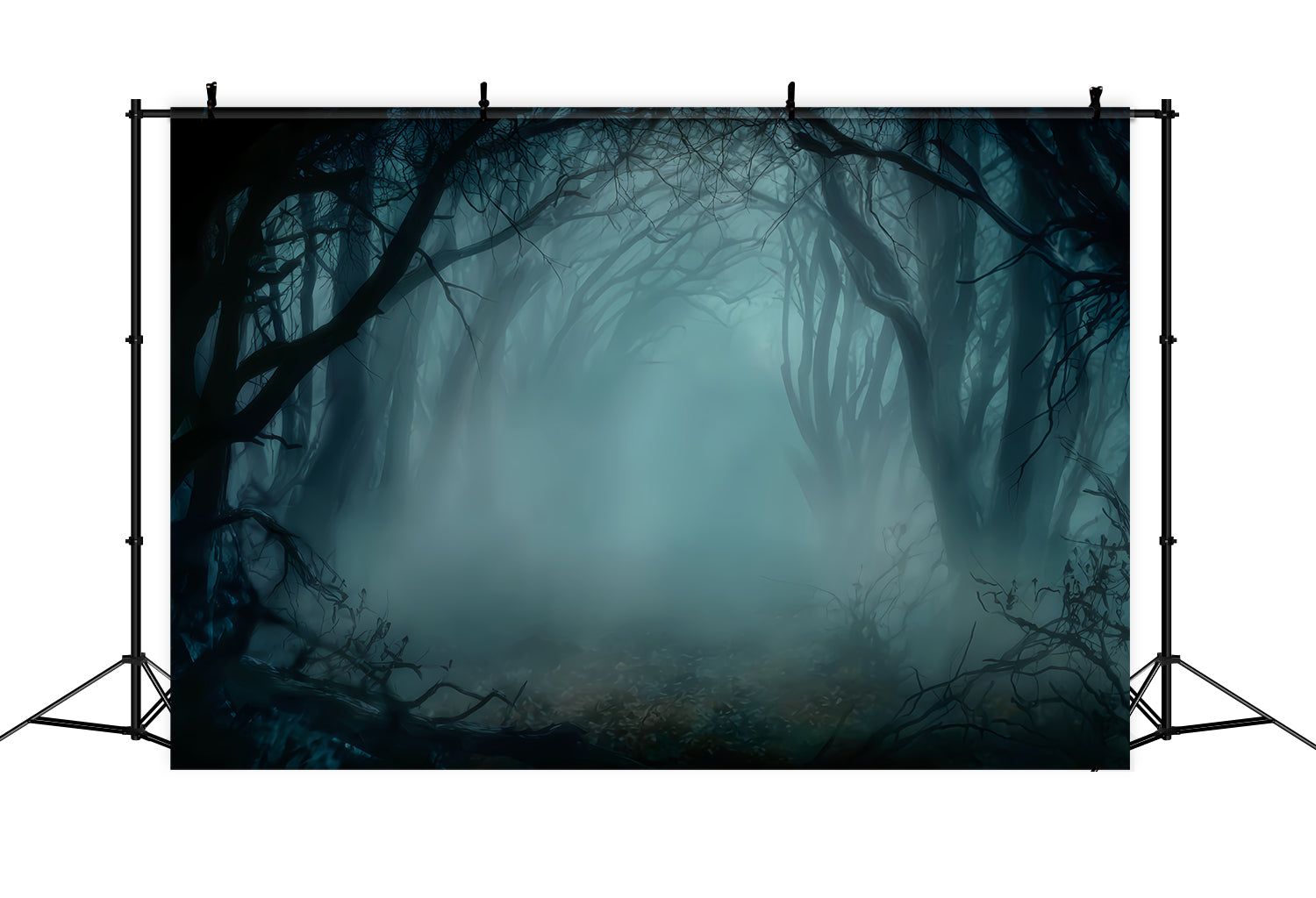 Spooky Forest Backdrop Misty Dark Enchanted Woods Forest Backdrop TWW59-128