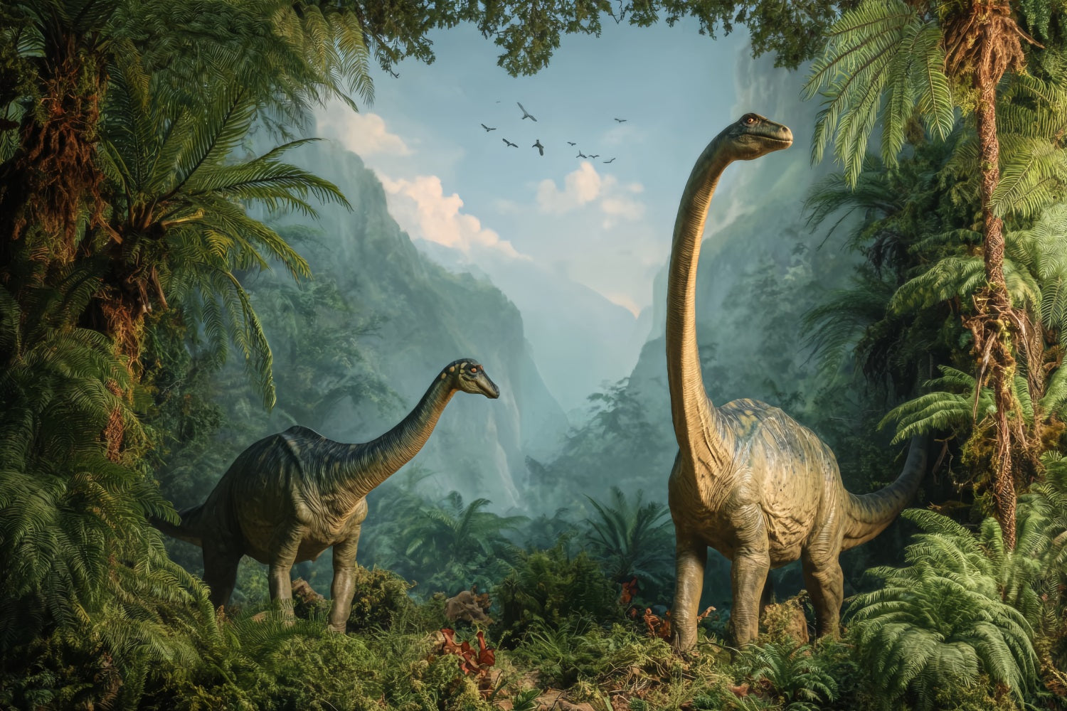 Rainforest Backdrop Jurassic Era Dinosaur Valley Forest Photo Backdrop TWW59-130