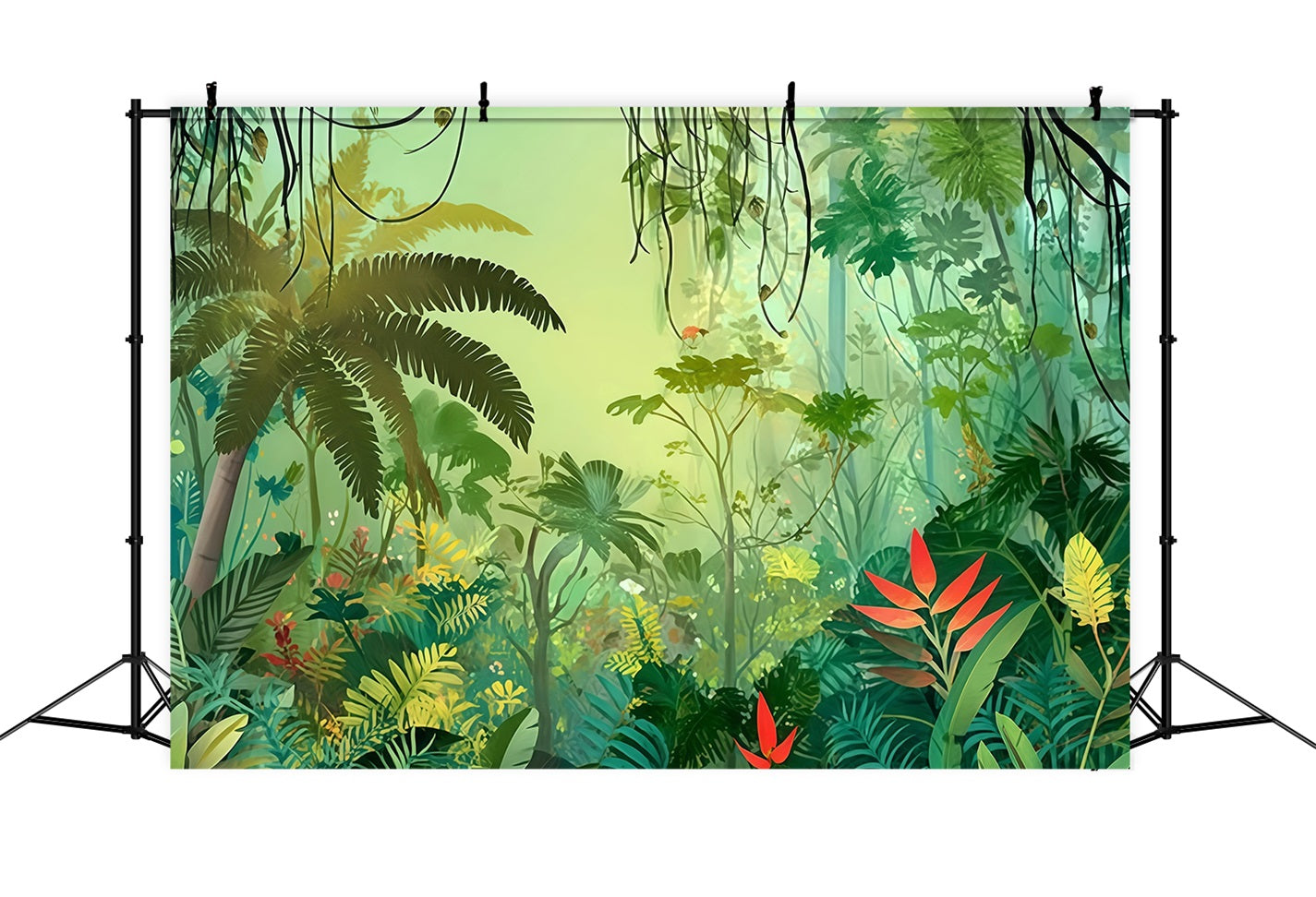Rainforest Backdrop Tropical Jungle Foliage Paradise Forest Photography Backdrop TWW59-146