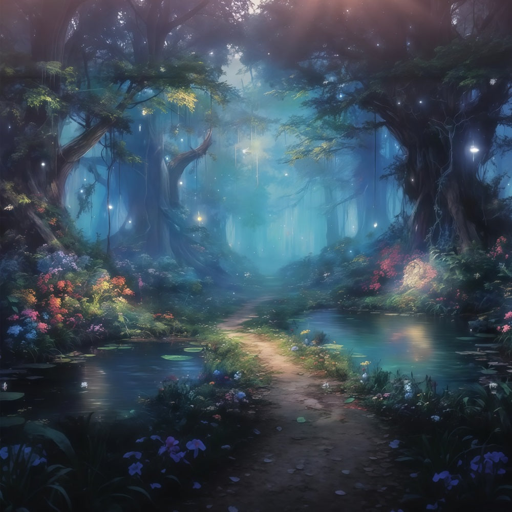 Enchanted Forest Backdrop Magical Pond Fairy Path Magical Forest Backdrop TWW59-148
