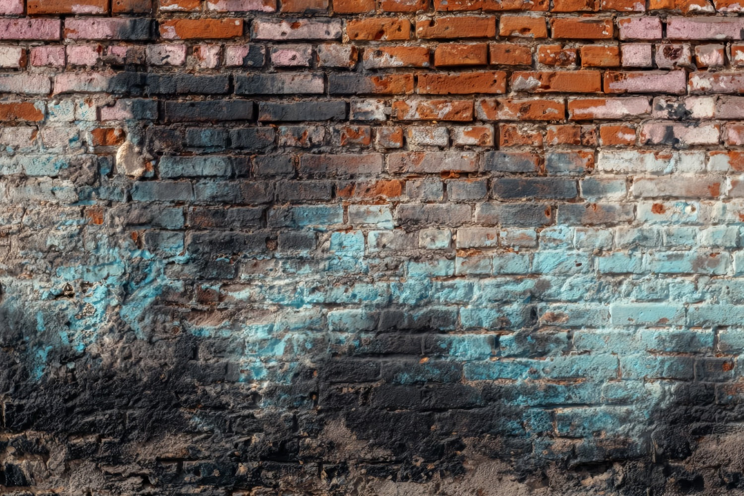 Brick Photography Backdrop Vintage Weathered Graffiti Wall Brick Backdrop TWW59-165