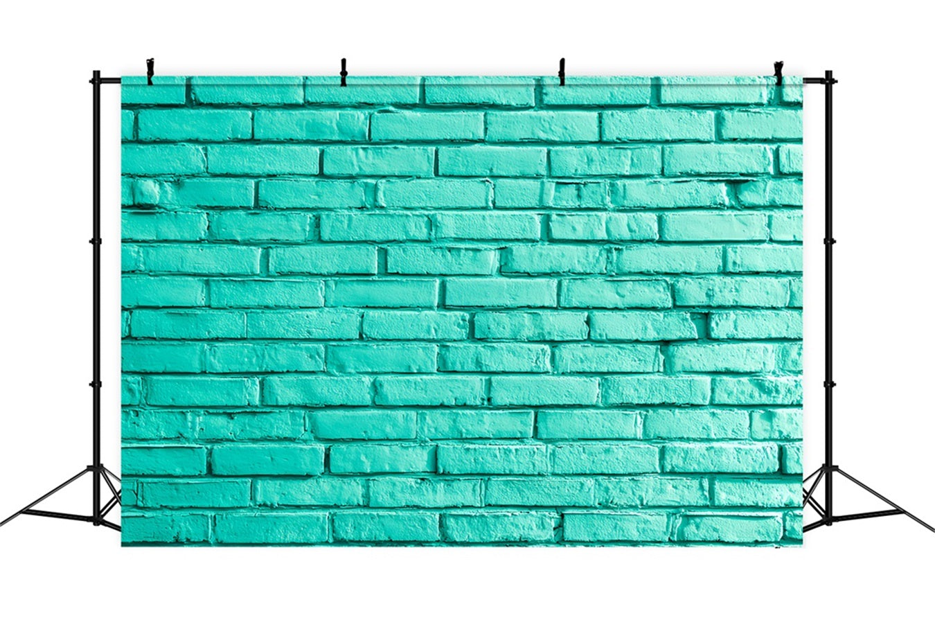 Brick Wall Backdrop Bright Aqua Painted Wall Brick Backdrop TWW59-166