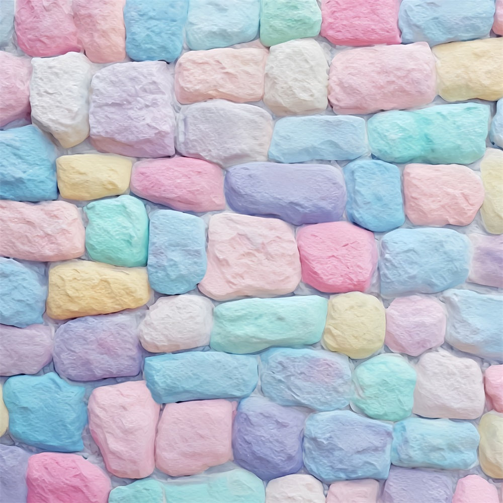 Brick Wall Backdrop Pastel Stone Pattern Wall Brick Backdrop TWW59-168