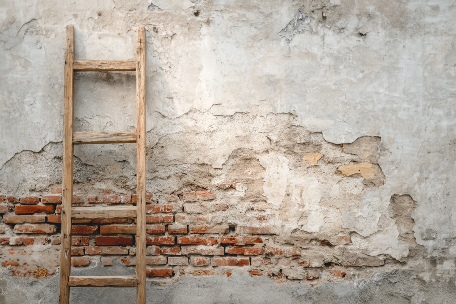 Brick Photography Backdrop Concrete Wall Wood Ladder Brick Backdrop TWW59-186