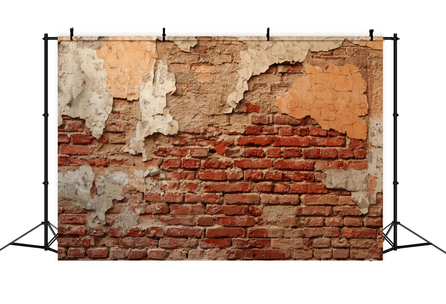 Red Brick Backdrop Aged Brick Color Layers Brick Wall Backdrop TWW59-187