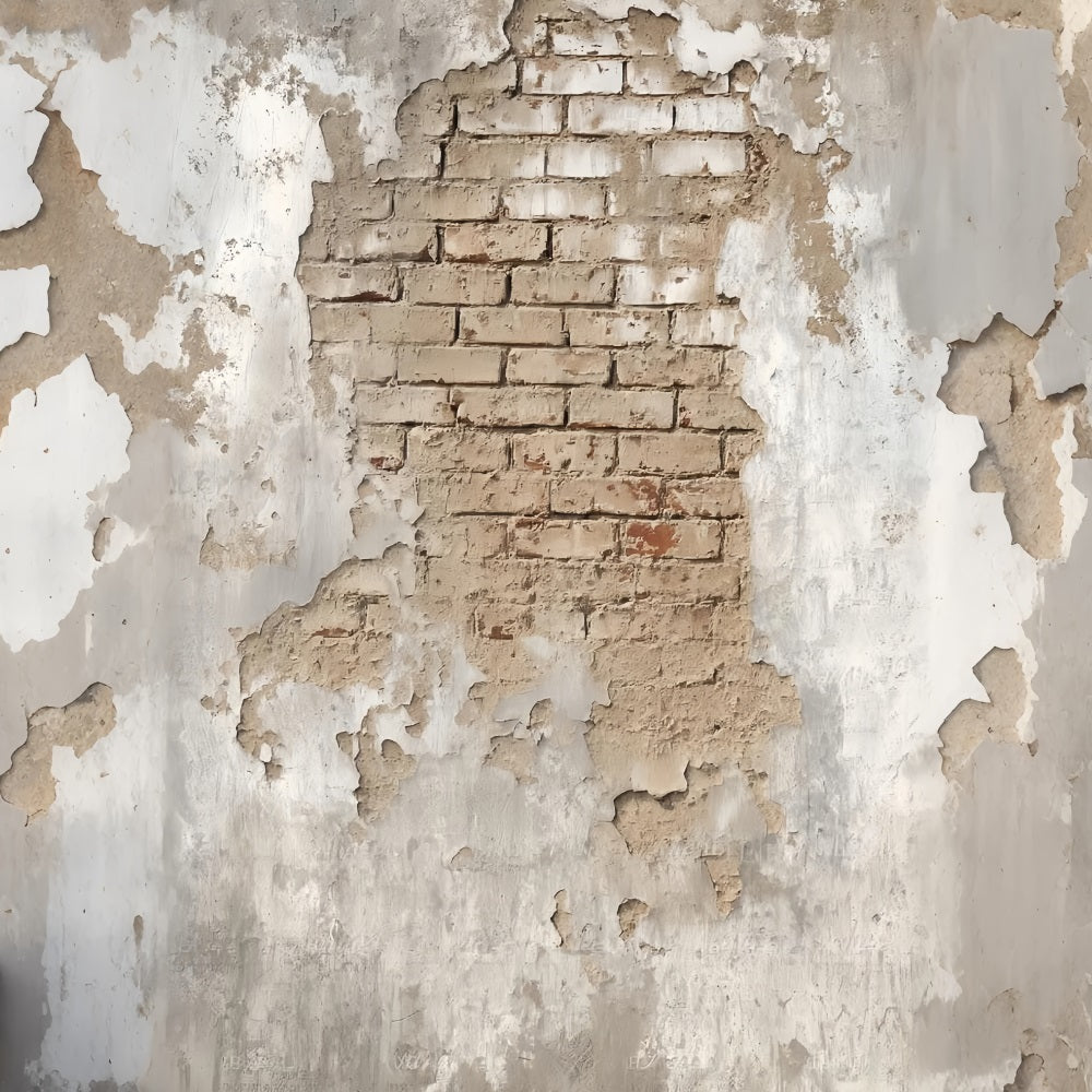 Brick Photo Backdrop Aged Plaster Exposed Brickwork Brick Backdrop TWW59-191