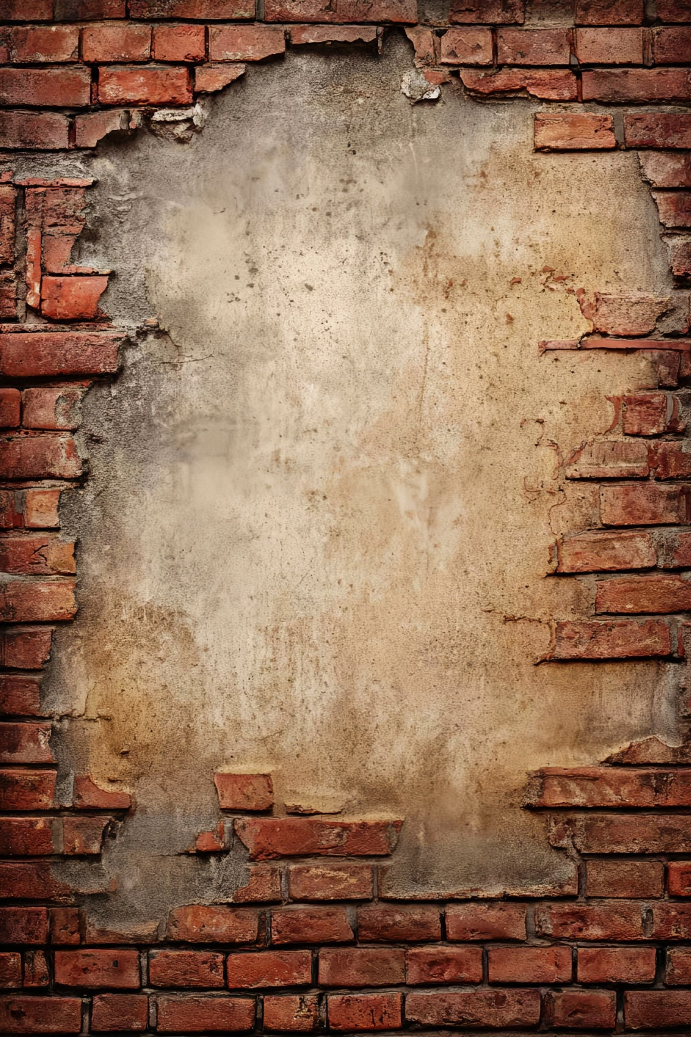 Brick Backdrop Photography Exposed Rustic Plaster Wall Brick Backdrop TWW59-193