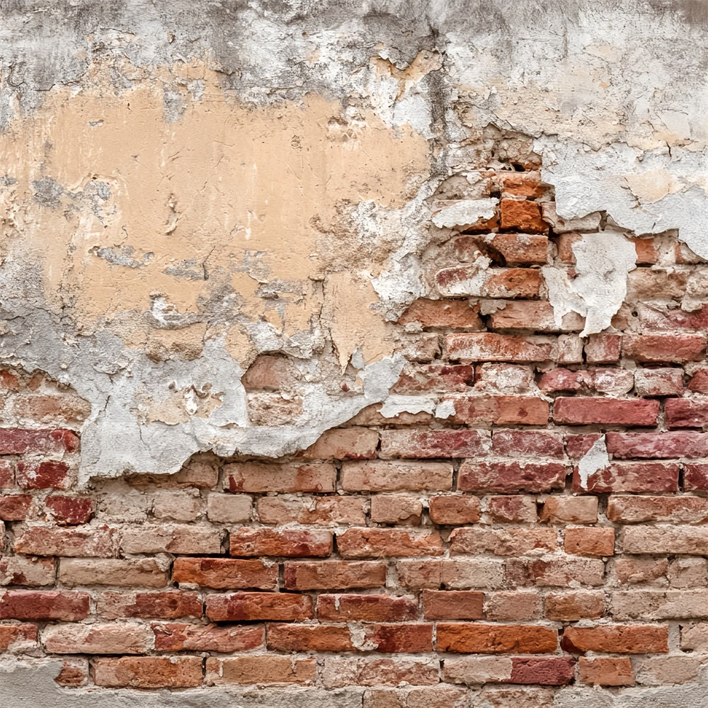 Brick Backdrop Vintage Cracked Rustic Wall Brick Wall Backdrops TWW59-197