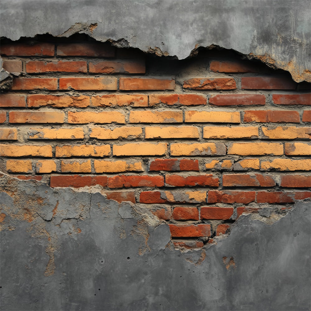 Brick Backdrop Exposed Brick Concrete Frame Brick Wall Backdrop TWW59-209