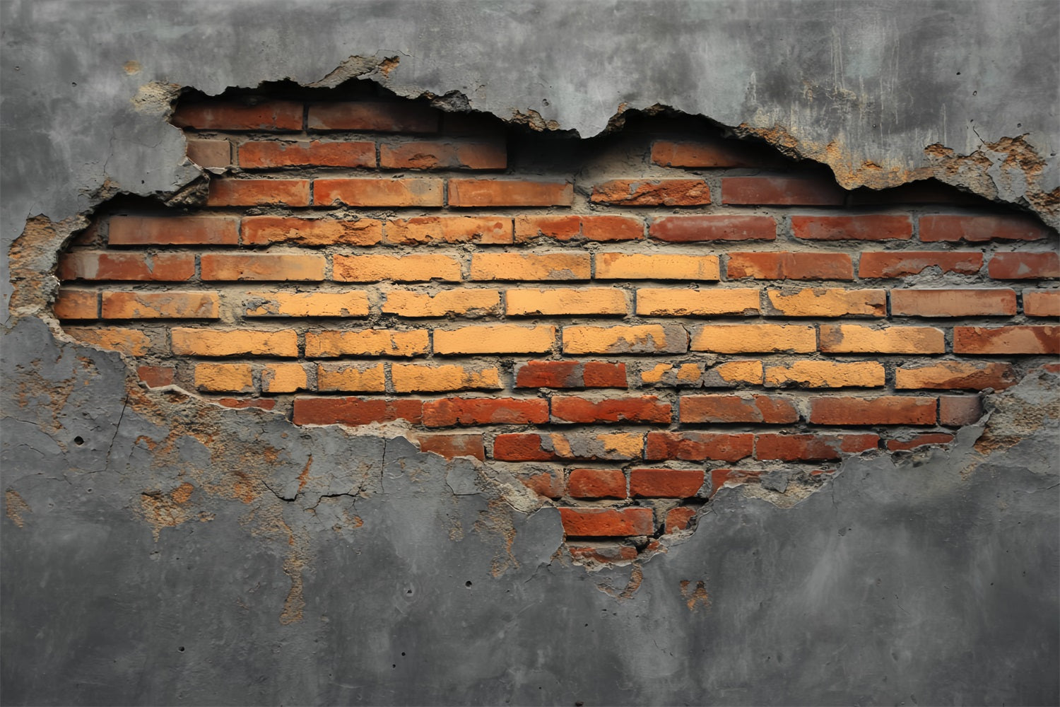 Brick Backdrop Exposed Brick Concrete Frame Brick Wall Backdrop TWW59-209