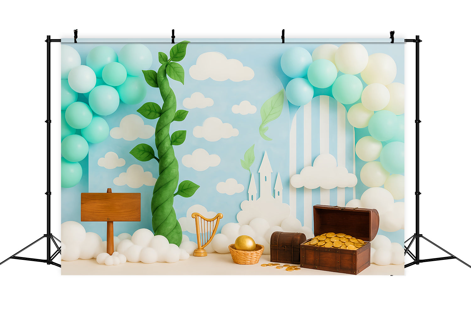 Cake Smash Backdrops Magic Beanstalk Treasure Land Cake Photography Backdrops TWW59-237
