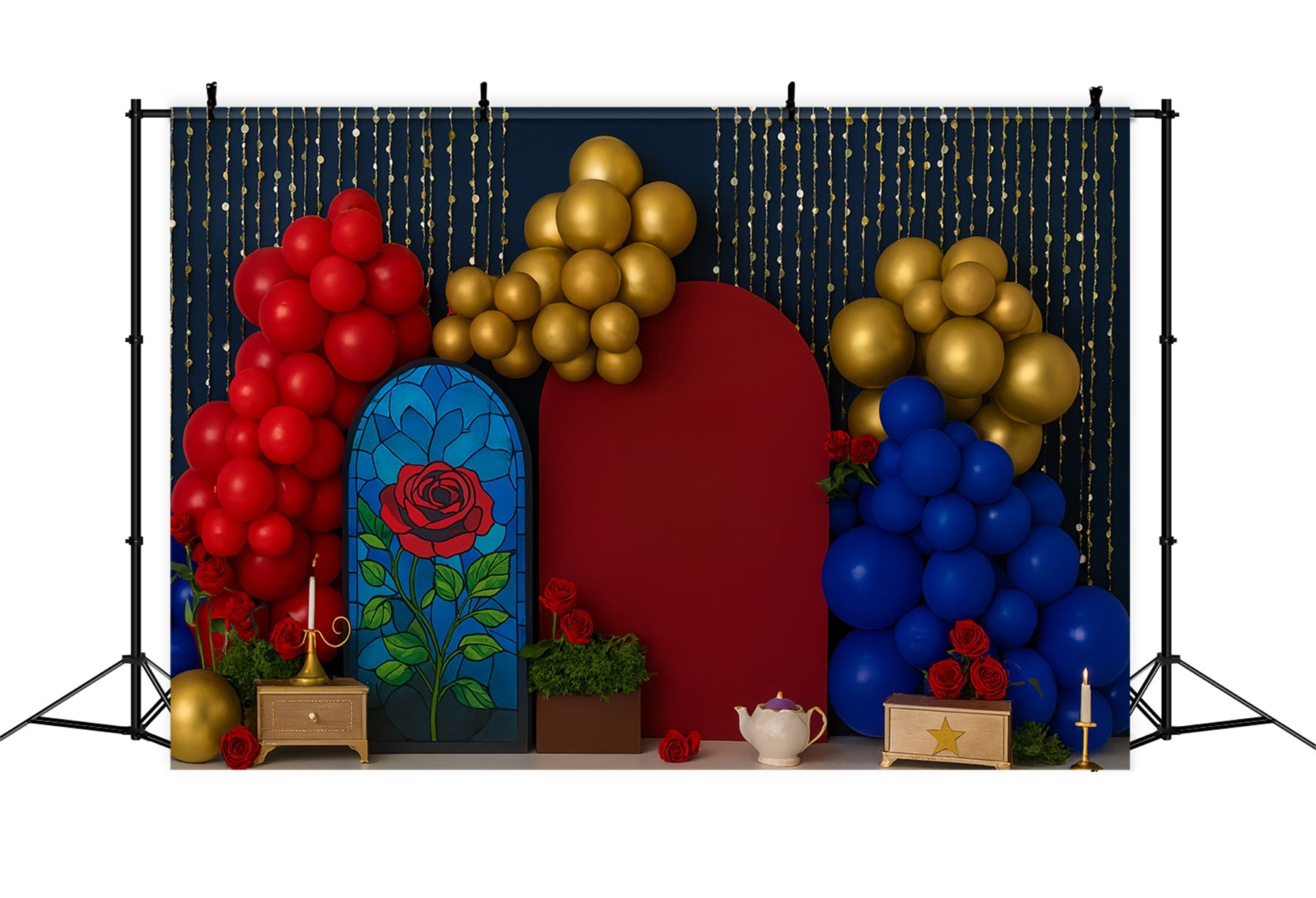 Cake Smash Backdrops Enchanted Rose Fairytale Magic Happy Birthday Backdrop TWW59-240