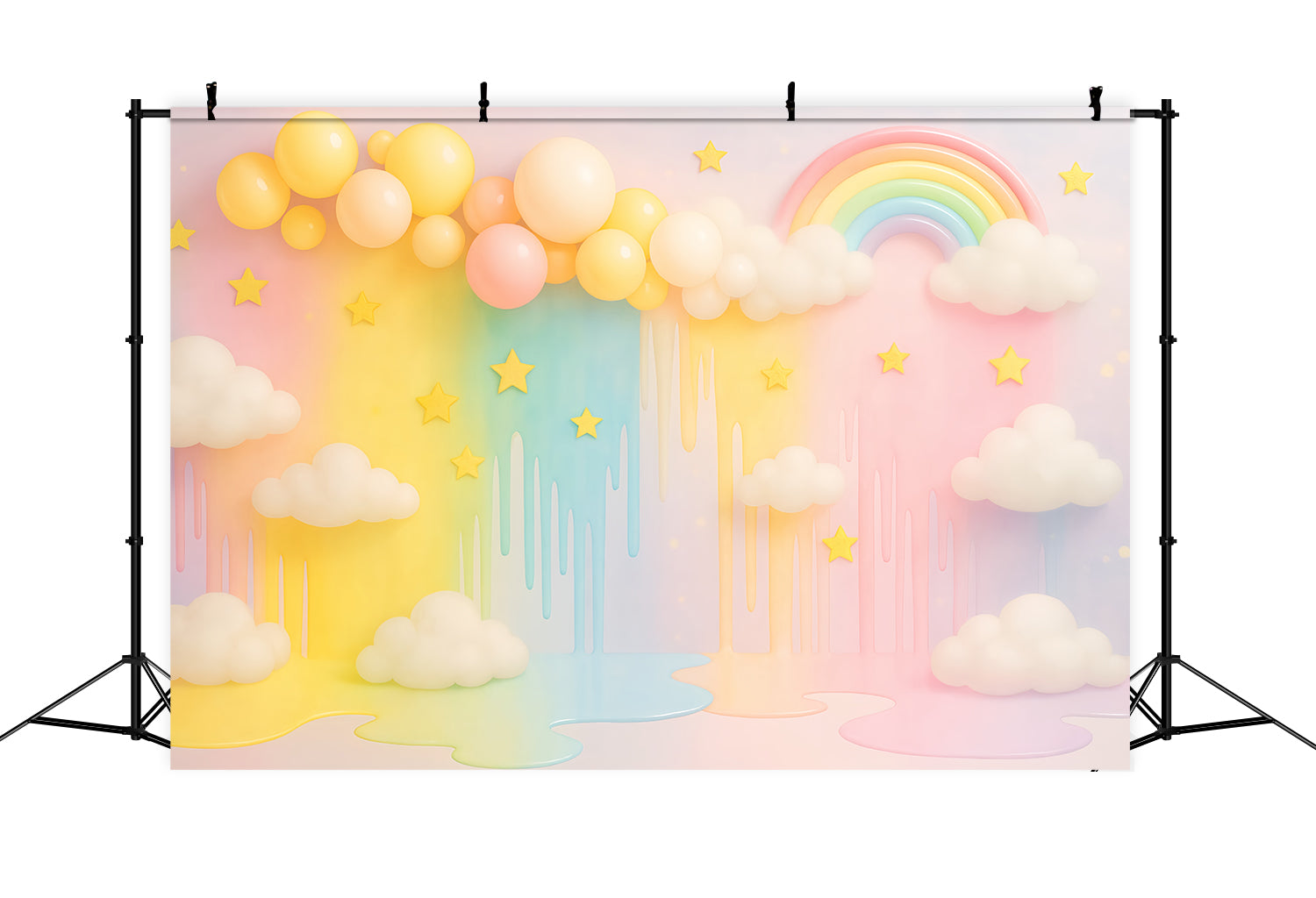 Smash Cake Backdrop Pastel Rainbow Cloud Dream Birthday Photo Backdrop TWW59-247