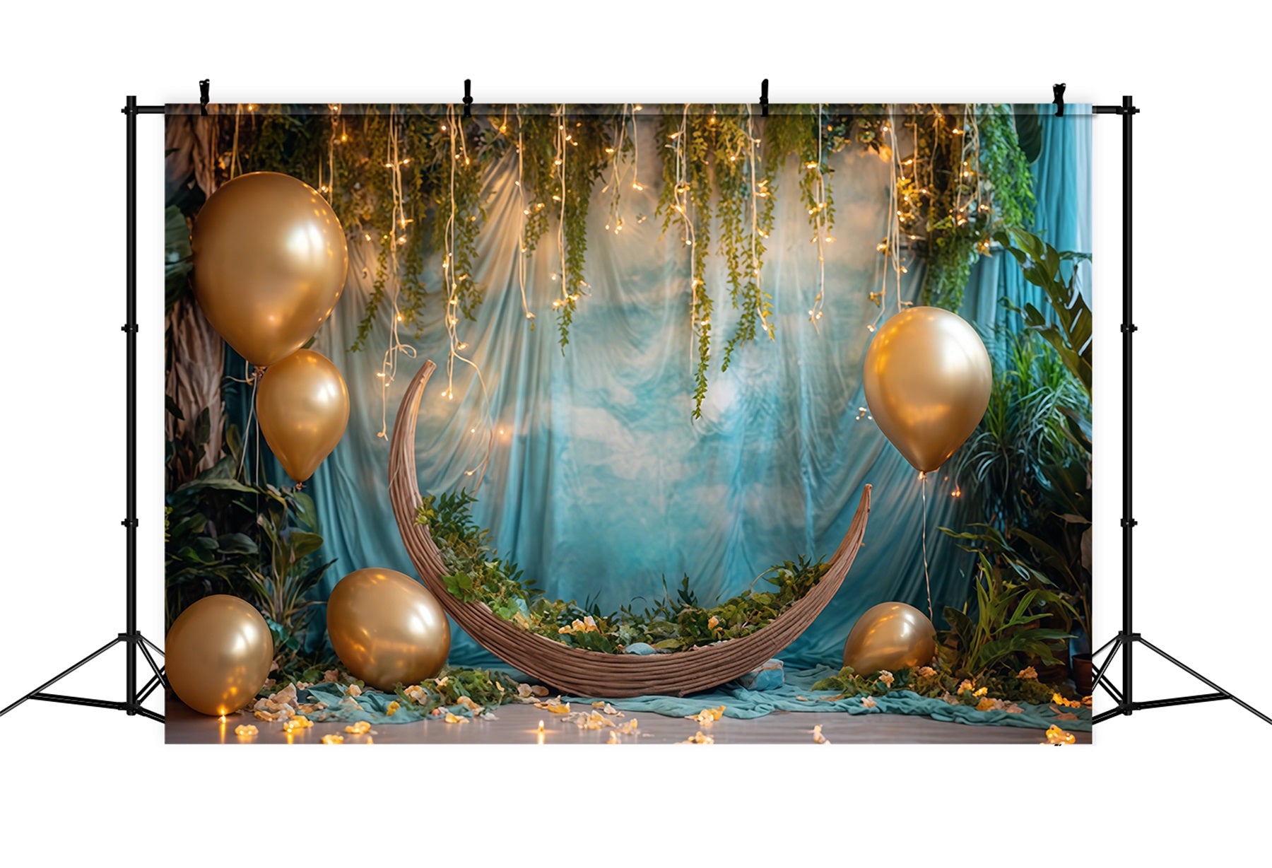 Cake Smash Backdrops Golden Moonlight Jungle Dream Cake Photography Backdrops TWW59-250