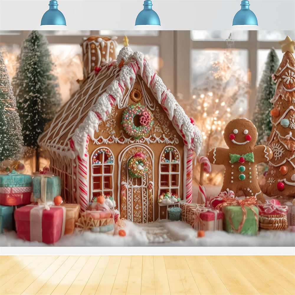 Gingerbread House Backdrop Holiday Cheer Gingerbread House Christmas B