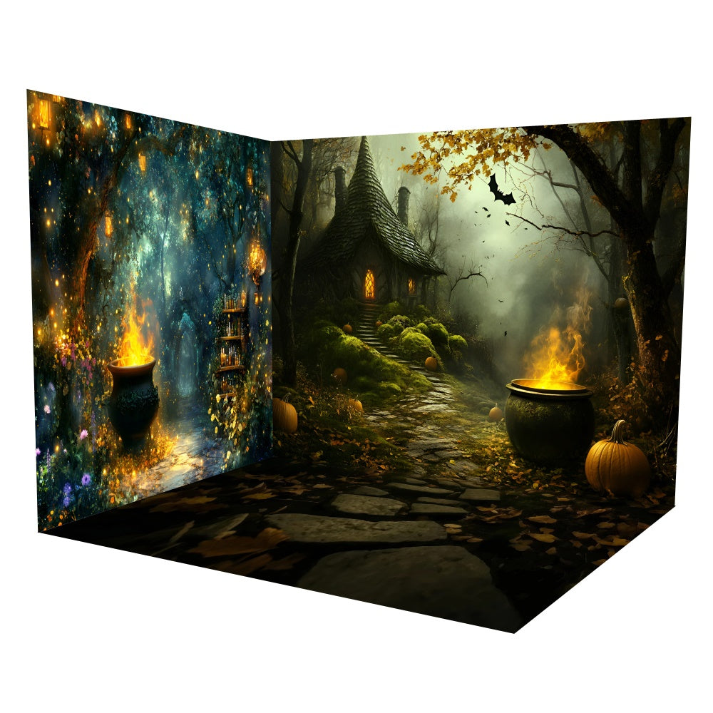 Halloween Photo Backdrop Spooky Potion Path Backdrop Room Set TWW6-120