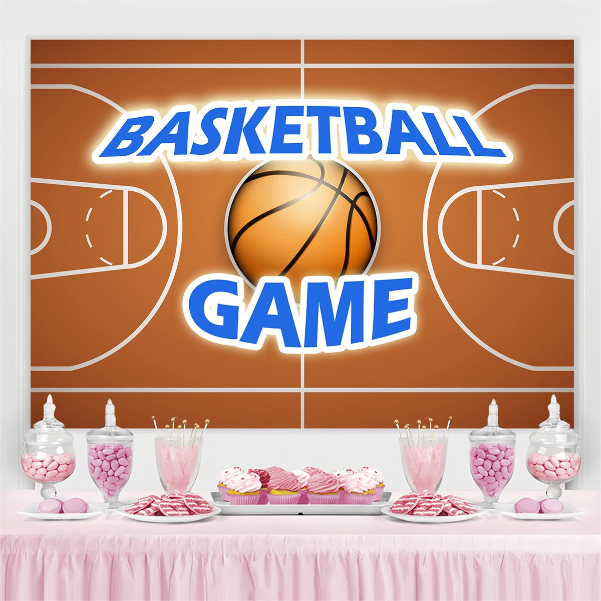 Basketball Photo Backdrop Basketball Game Sports Event Backdrop TWW6-7