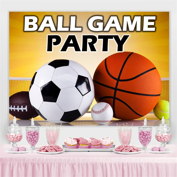 Sports Backdrop Golden Sports Party Scene Backdrop TWW6-9