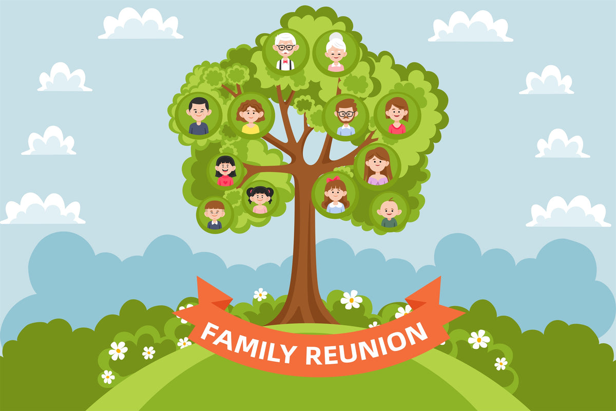Family Reunion Backdrops | Group Photo Event Studio Backgrounds