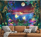 Blacklight Fantasy Forest Tapestry UV Reactive Bedroom Home Decoration