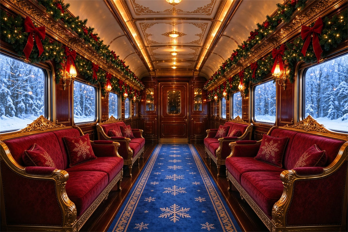 Christmas Backdrops for Photography Luxury Vintage Winter Train Christmas Photography Backdrop ZTT610-11